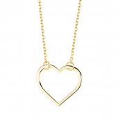 Colier argint placat cu aur galben inima DiAmanti Z1498NG-DIA
